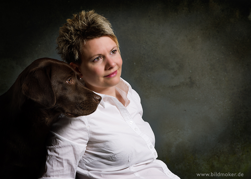 Frau mit Hund