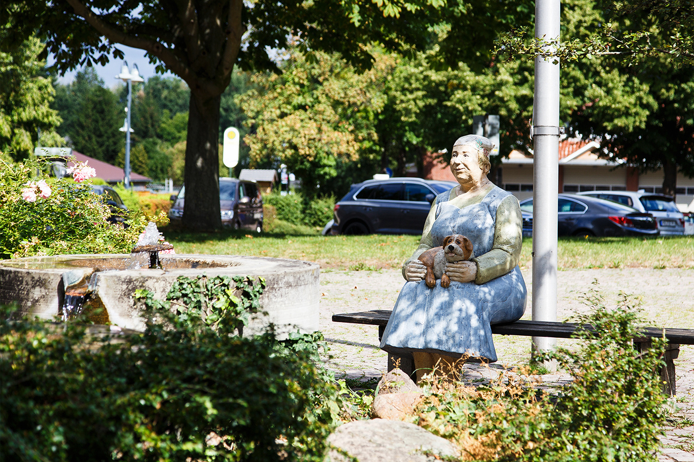 Frau mit Hund