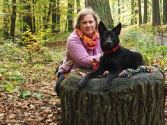 Frau mit Hund
