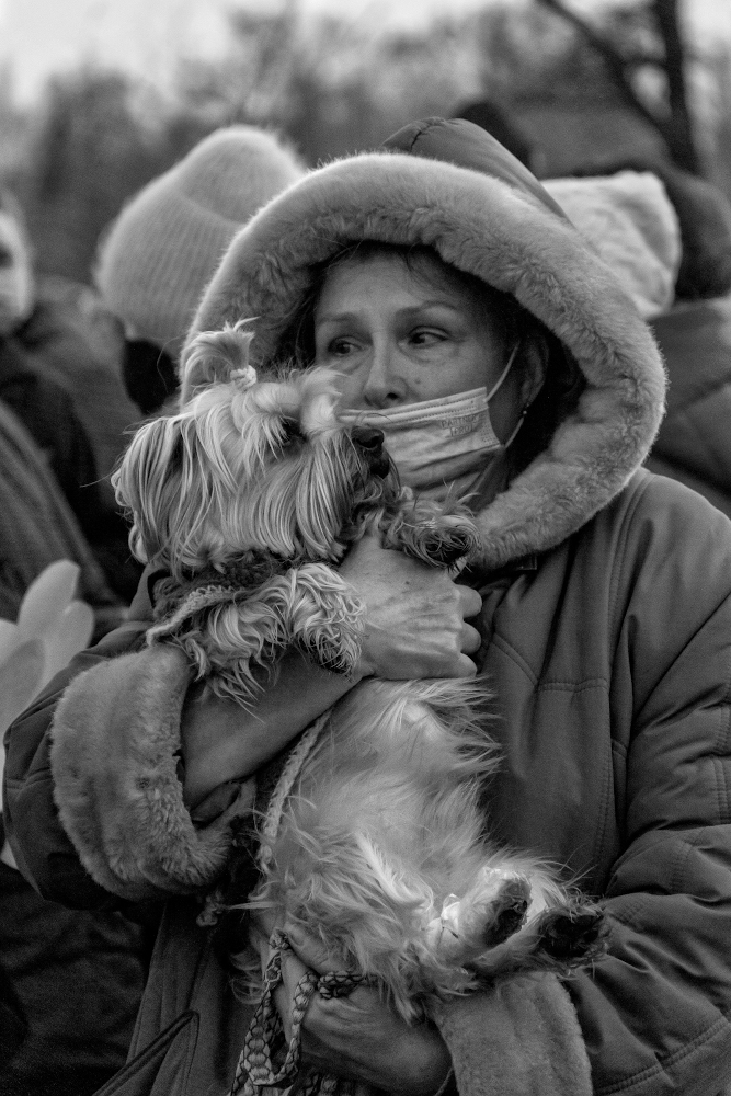 Frau mit Hund