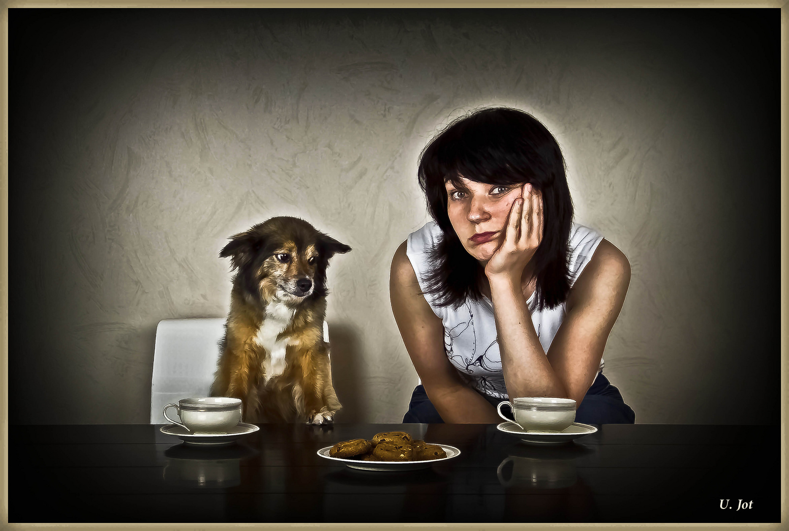 "Frau mit Hund sucht Mann mit Herz" Foto & Bild portrait