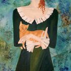 Frau mit Katze