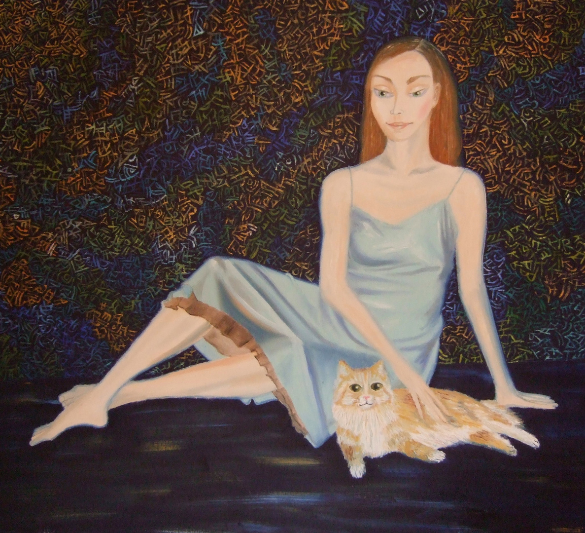 Frau mit Katze IV