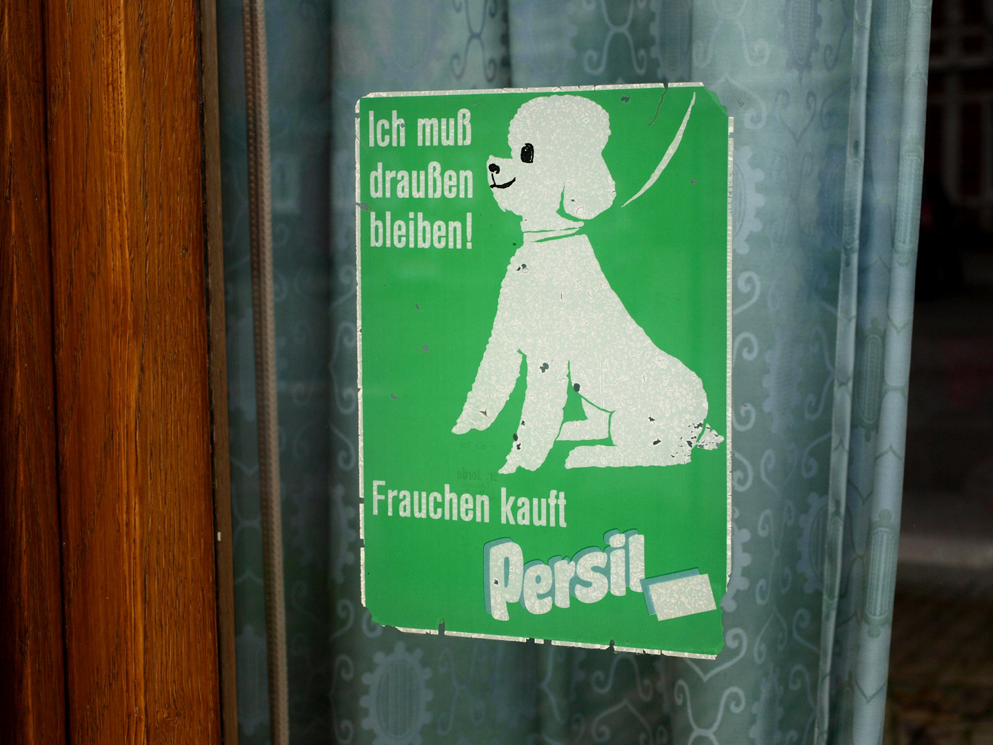 Frauchen kauft Persil