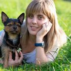 Frauchen mit Hund