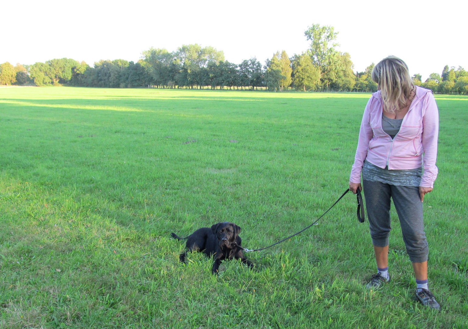 Frauchen mit Labrador