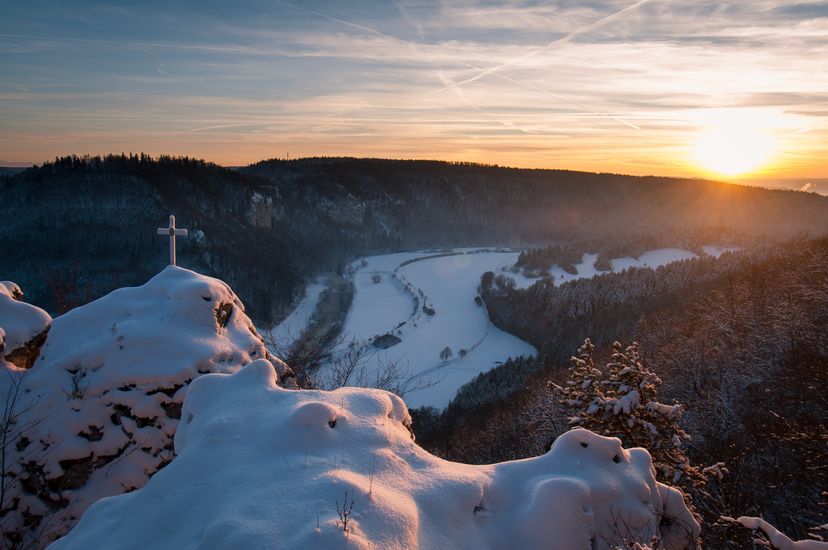 Frauen Fels im Winter