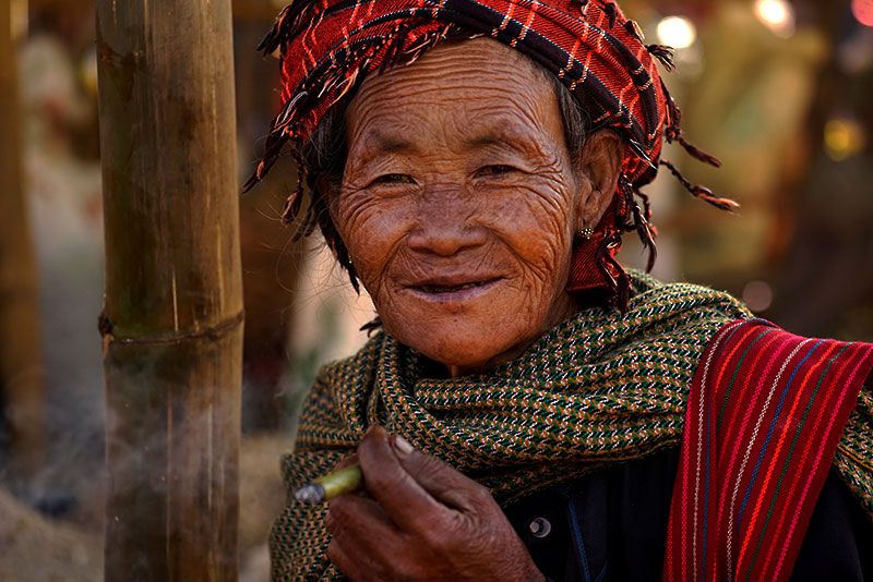 Frauen Portrait Myanmar Ethnische Gruppe Pa-O