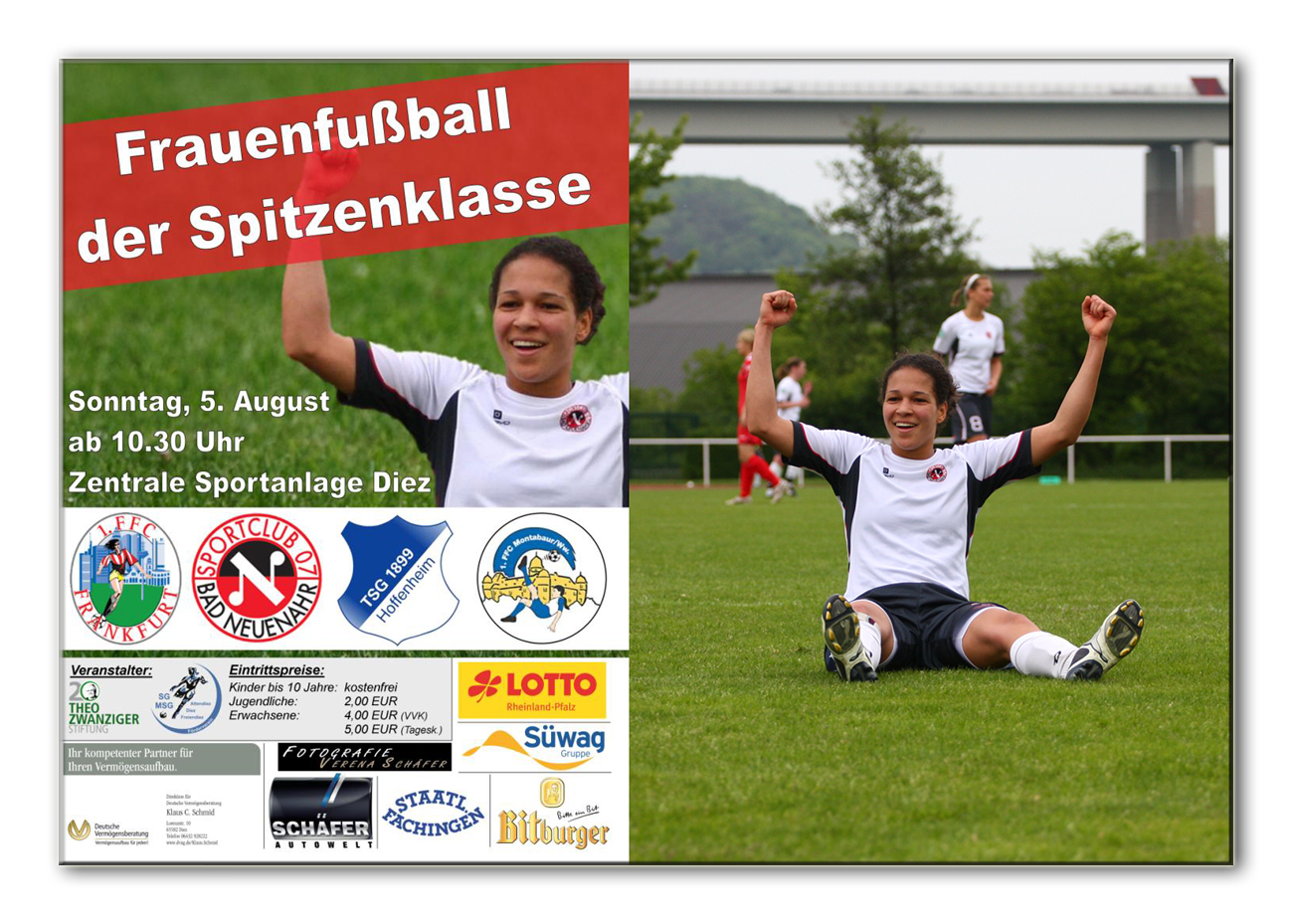Frauenfussball-Werbeplakat