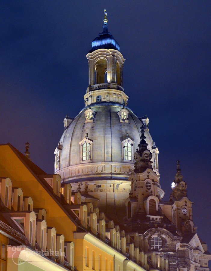 Frauenkirche Dresden bei Nacht