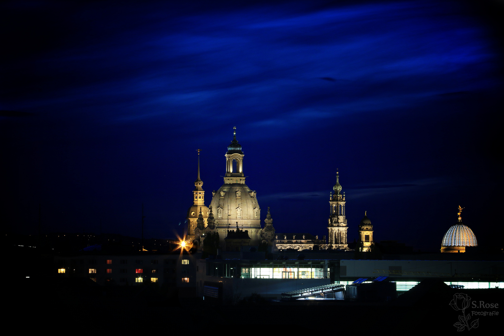 Frauenkirche Dresden in der Blauen Stunde