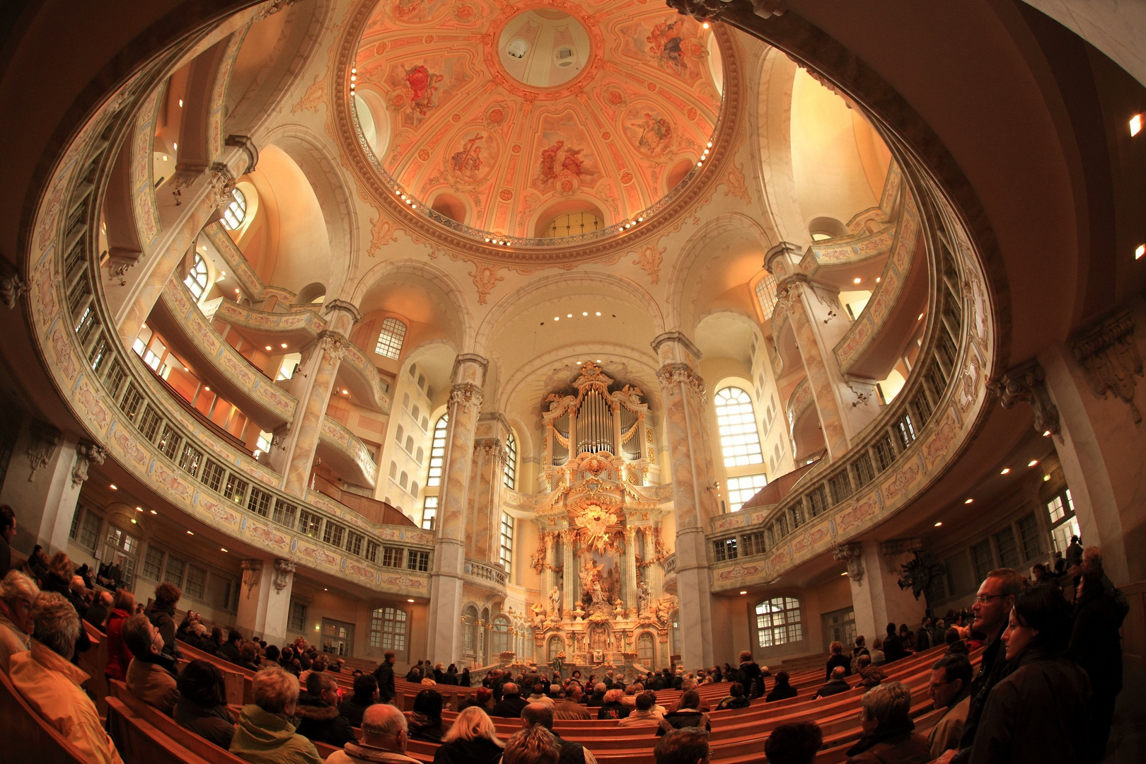 Frauenkirche Dresden Innenaufnahme Foto & Bild deutschland, europe