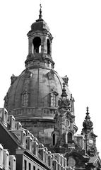 Frauenkirche Dresden schwarz-weiß