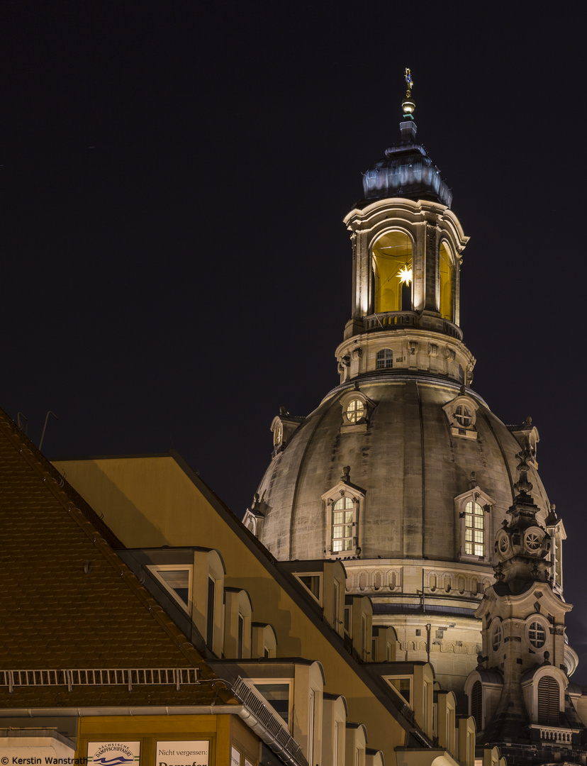 Frauenkirche im abendlichen Glanz