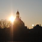 Frauenkirche im Sonnenuntergang..