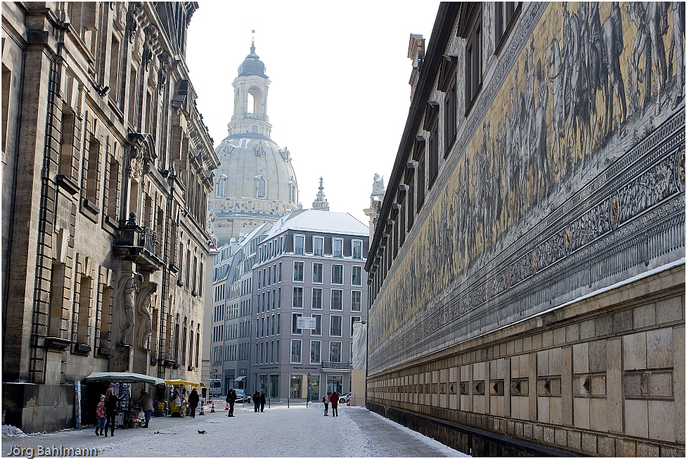 Frauenkirche in Dresden aus einer anderen Perspektive