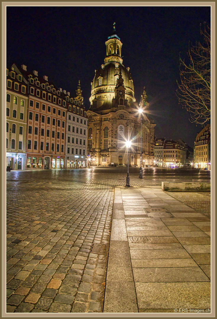 Frauenkirche Neumarktplatz Dresden HDR III f 2024-02-26 001 (58) ©