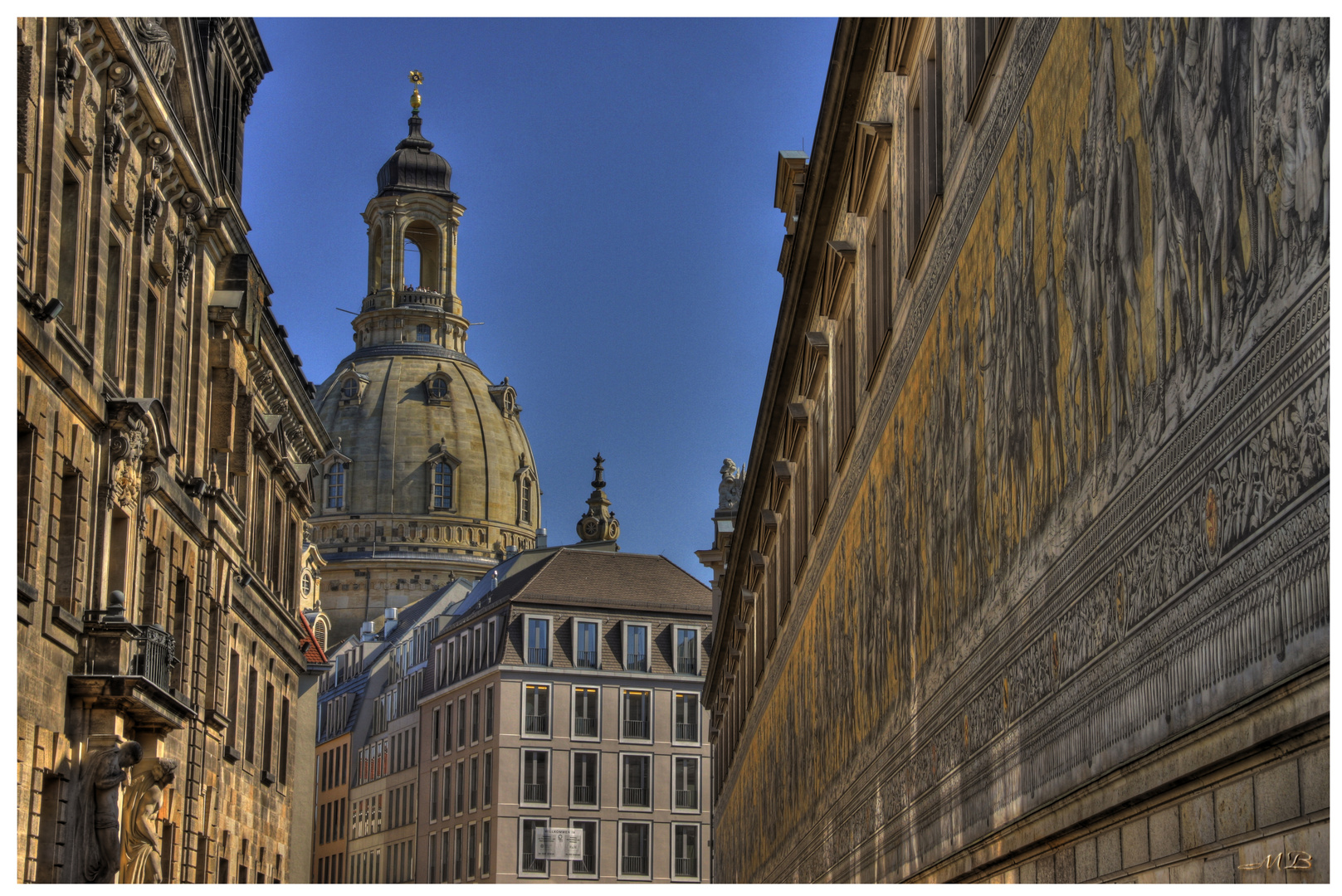 Frauenkirche und Fürstenzug