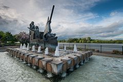 Frauenlobbrunnen am Mainzer Rheinufer