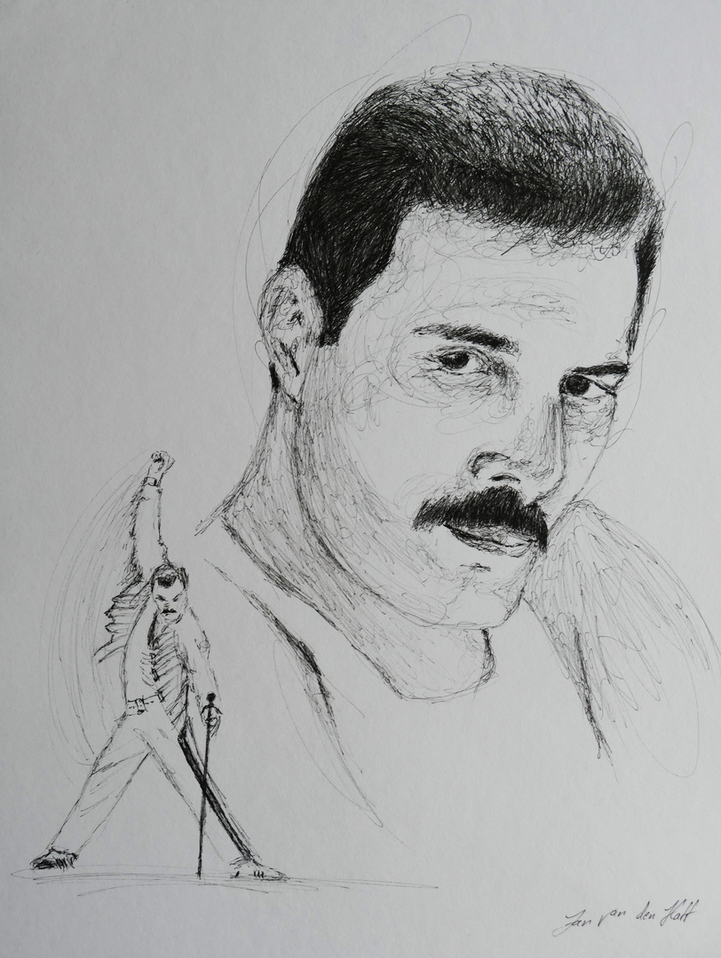 Freddy Mercury - Scribble Portrait