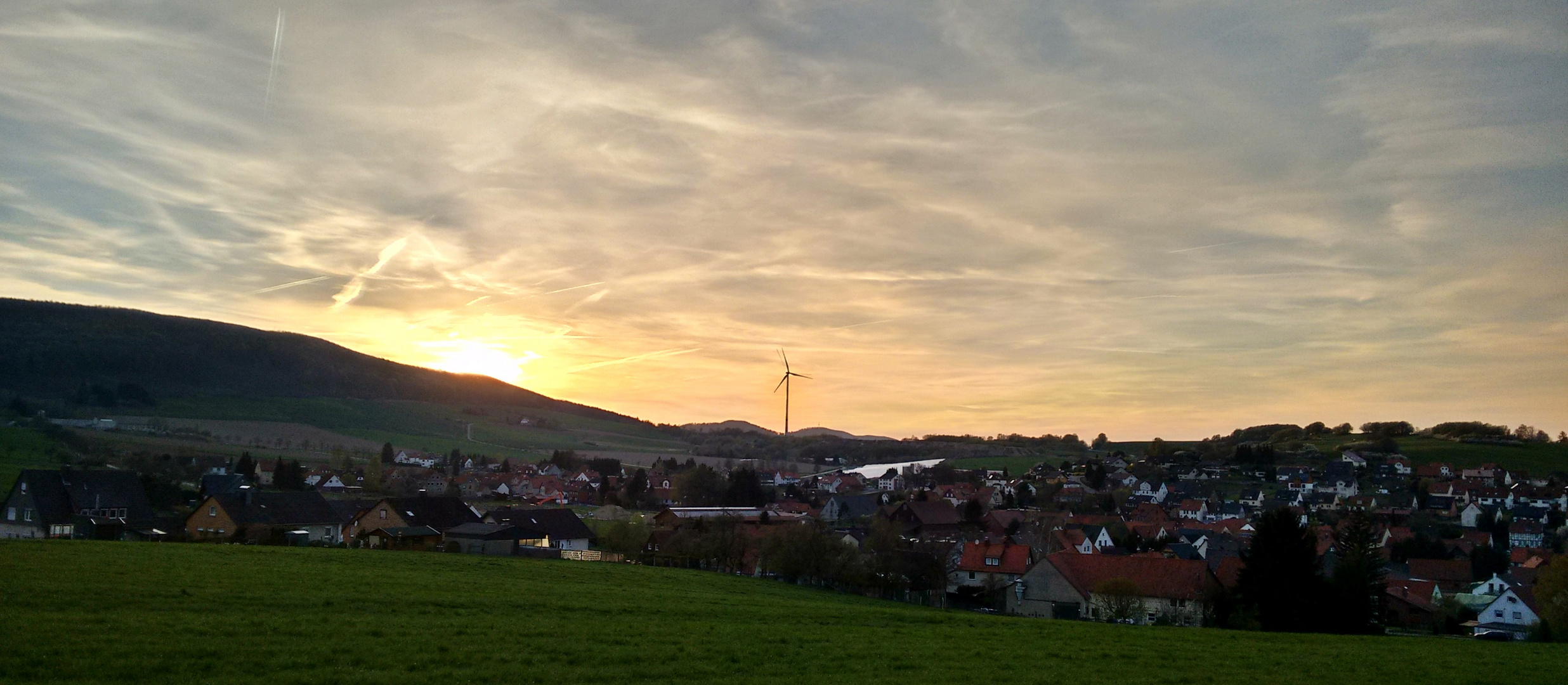 Freden/Leine die Sonne geht unter