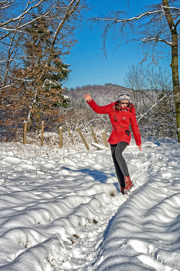 Free feelings in the snow forest!