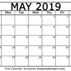 Free Printable May 2019 Calendar