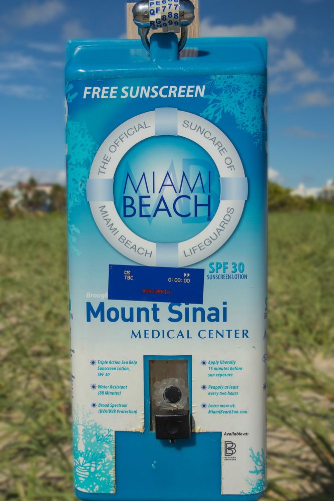 Free Sunscreen, Miami-Beach, Florida