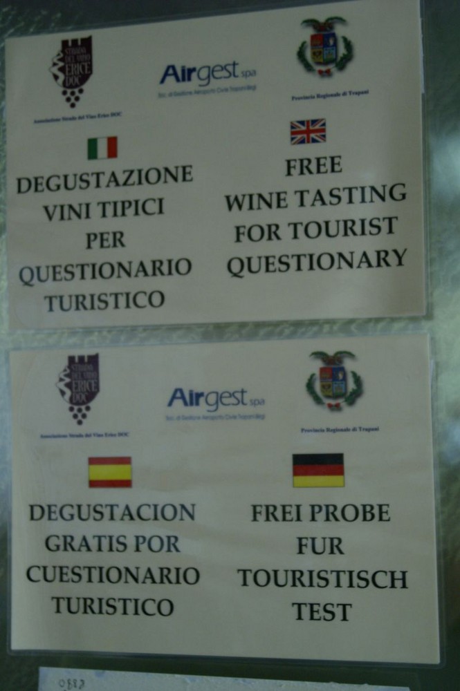 Free wine tasting in Sicily