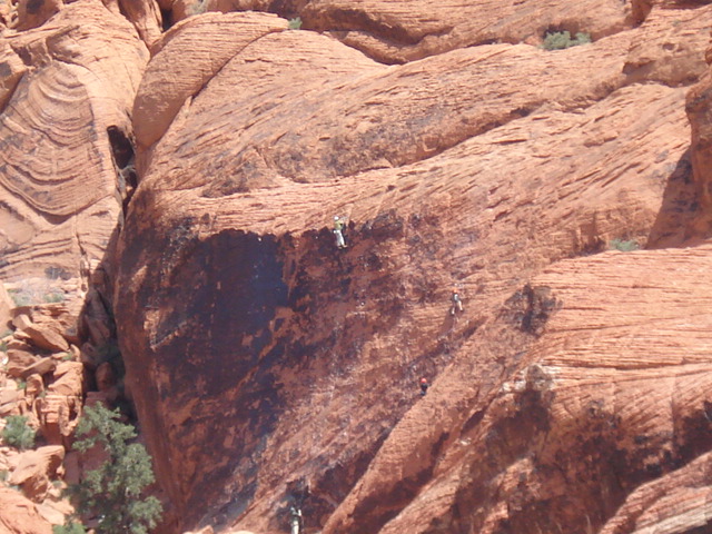 Freeclimber in den Red Rocks bei Las Vegas