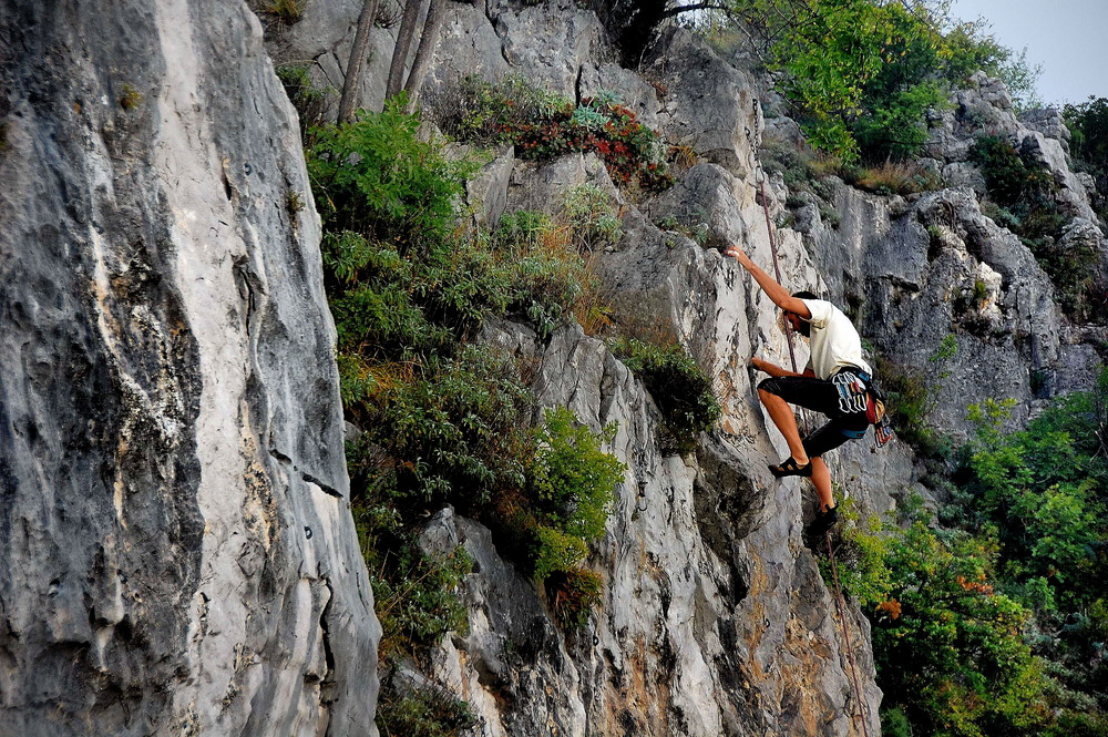 Freeclimbing im Karst