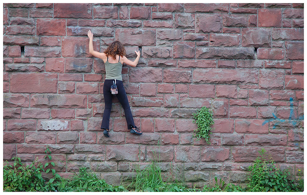 Freeclimbing in Bonn.... :-)