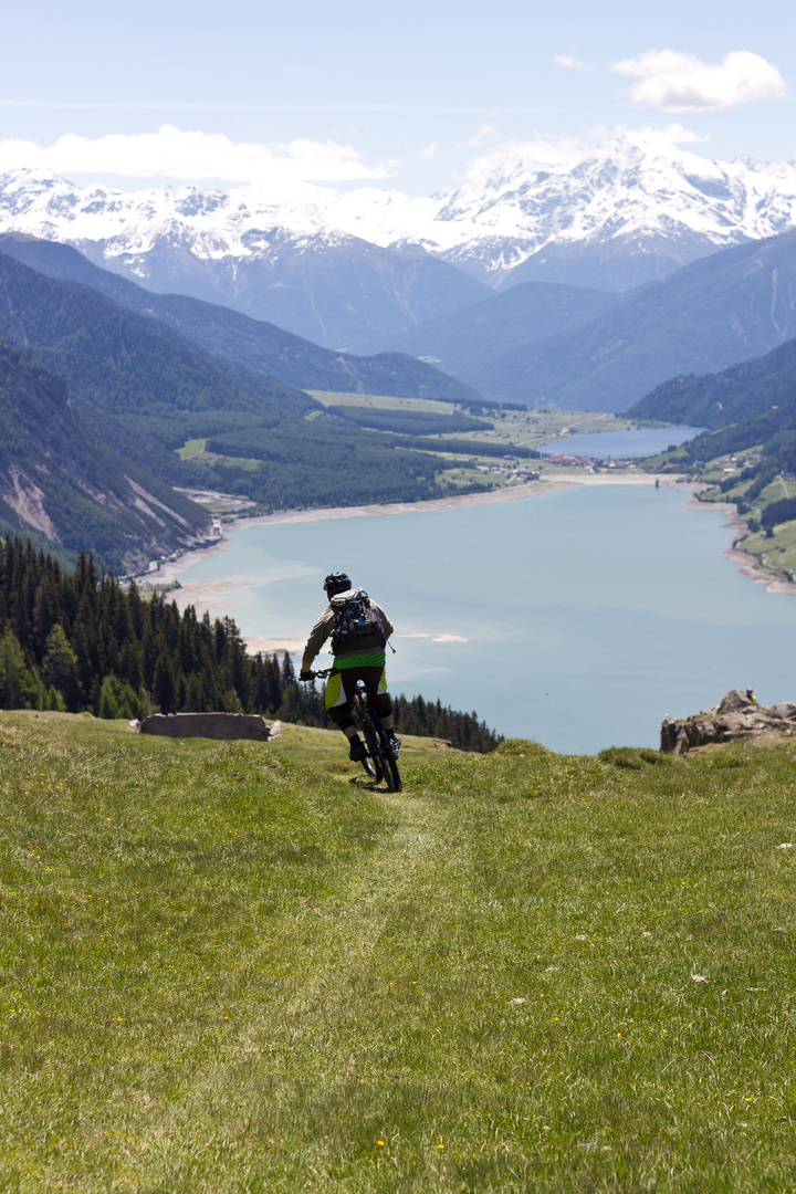 Freeride zum Reschensee