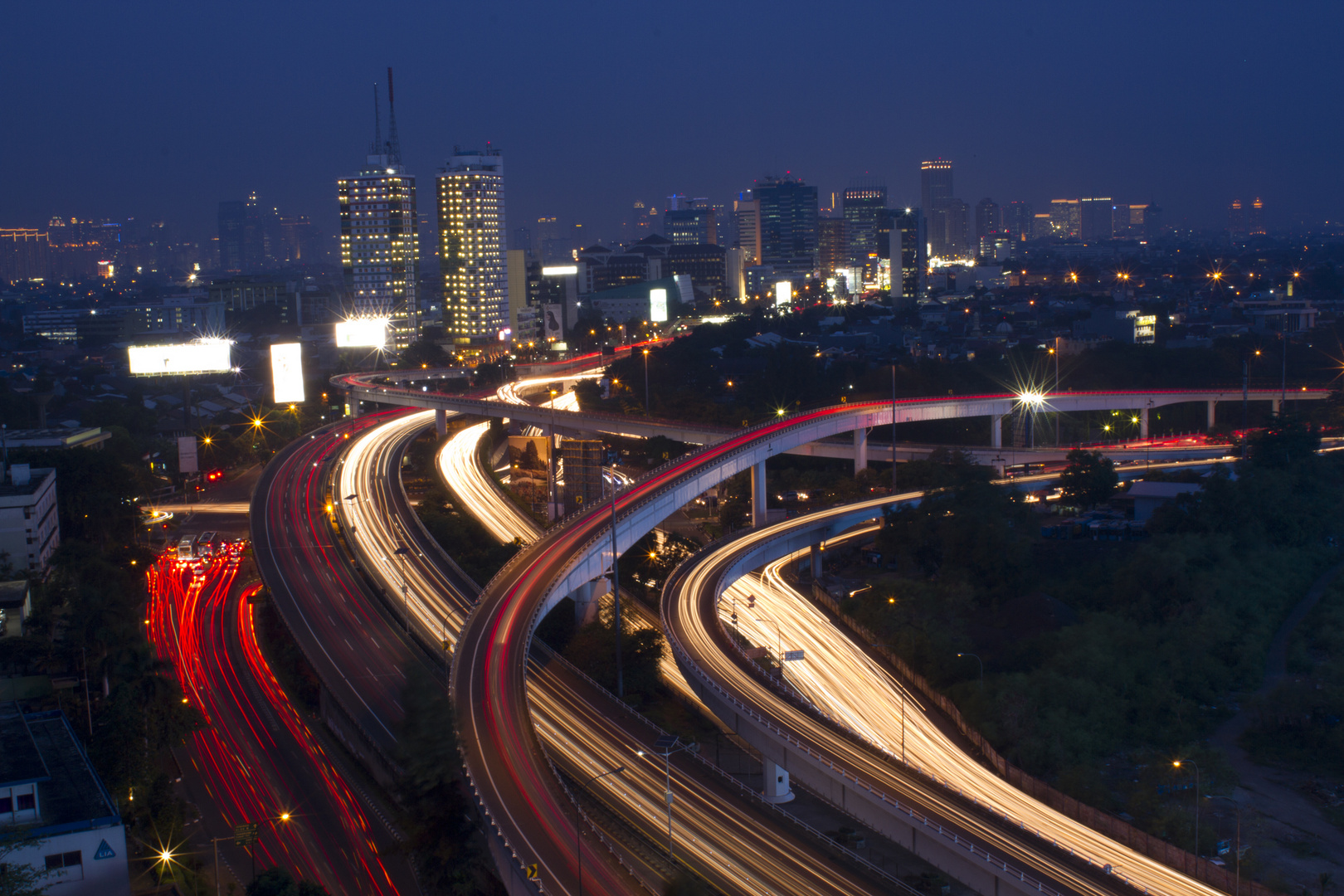 Freeway at night