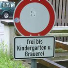 frei bis Kindergarten und Brauerei