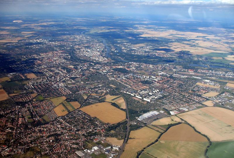 frei wie ein Vogel - meine Heimatstadt Magdeburg aus 1500 m Höhe