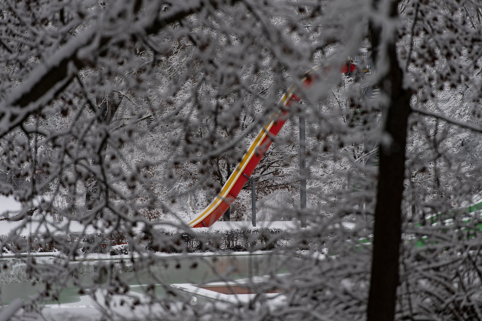 Freibad im Schnee