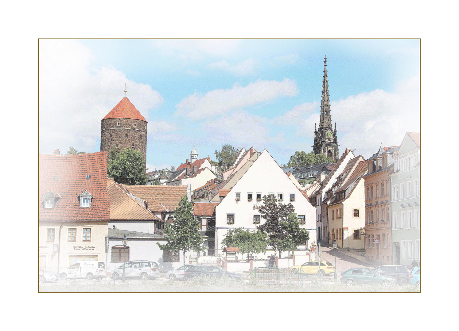 Freiberg Donatsturm und Jakobikirche