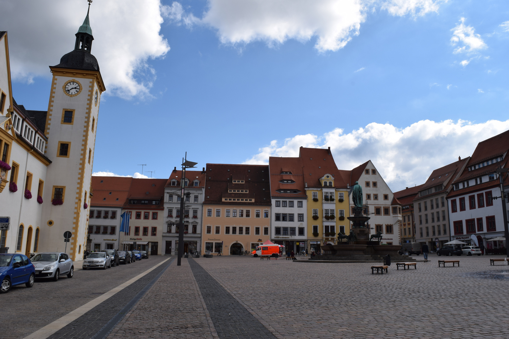 Freiberg Marktplatz Foto & Bild  freiberg, mittelsachsen, freiberger