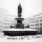 Freiberg, Obermarkt im Winter