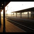 Freiberger Bahnhof im Morgenlicht