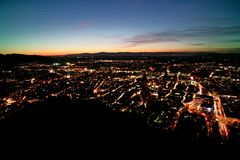 Freiburg Blaue Stunde mit Rheintal - 2 -