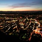 Freiburg Blaue Stunde mit  Rheintal/Vogesen