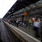 Freiburg Hauptbahnhof aus dem CNL heraus...