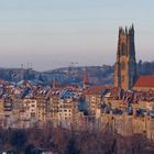 Freiburg im Uechtland mit Kathedrale und neuer Poyabrücke