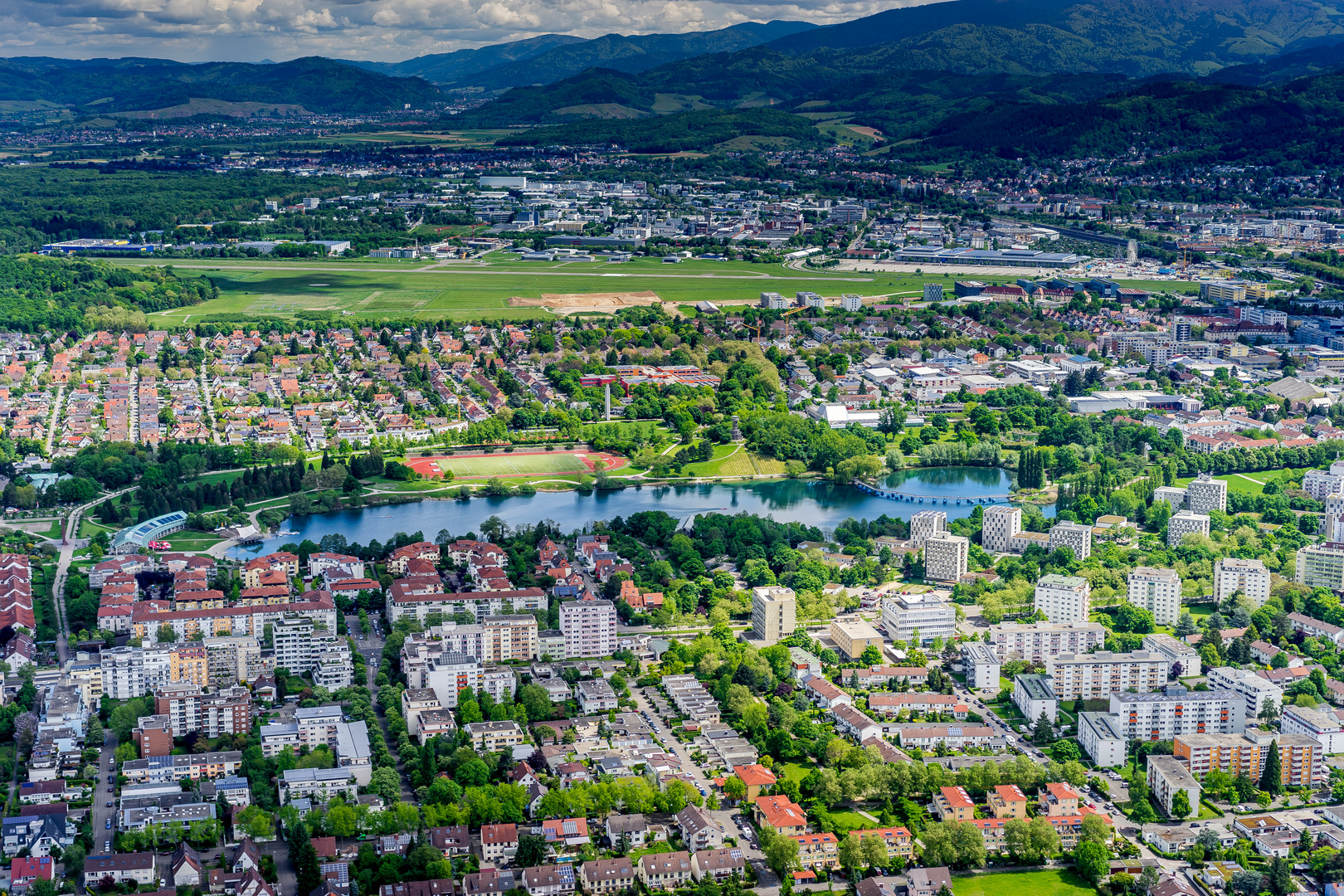 Freiburg Seepark und Flugplatz 