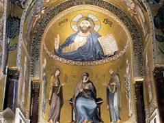 Freigelegtes christliches Mosaik in der Hagia Sophia, Istanbul, Türkei