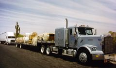 Freightliner "Total" on a parking area in the desert of Arizona, USA