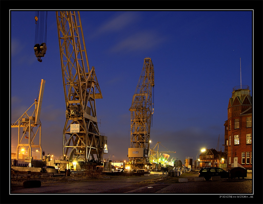 Freihafen Hamburg - Schwimmkräne HHLA