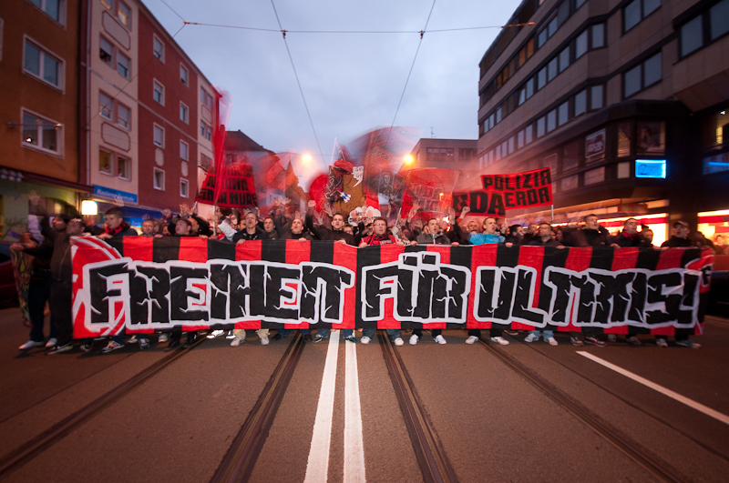 Freiheit für die Ultras Demo Nürnberg 30/03/2012